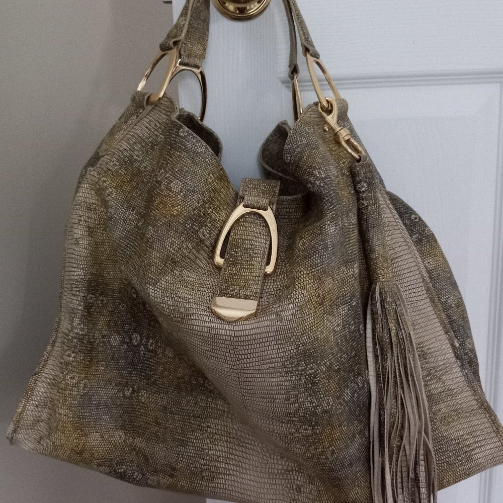 G.I.L.I. Special Edition Lizard Leather Large Hobo Bag